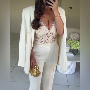 ZARA EMBROIDERED CROPPED TOP